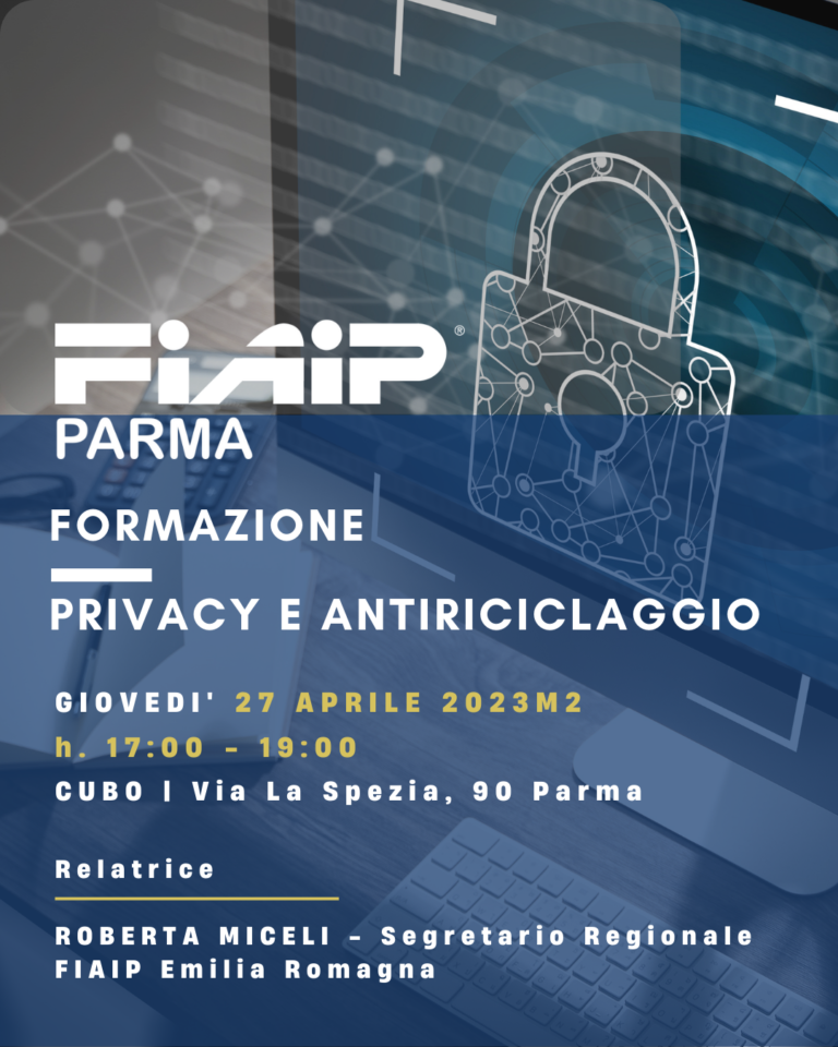 Scopri di più sull'articolo PARMA – 27/04/2023 | Privacy&Antiriciclaggio