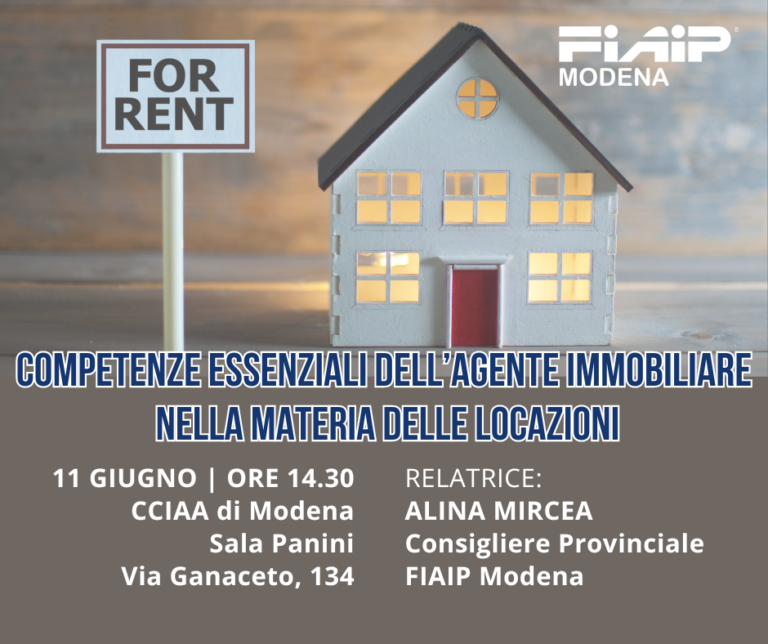 Scopri di più sull'articolo MODENA – 11/06/2024 | Competenze essenziali in materia di locazioni