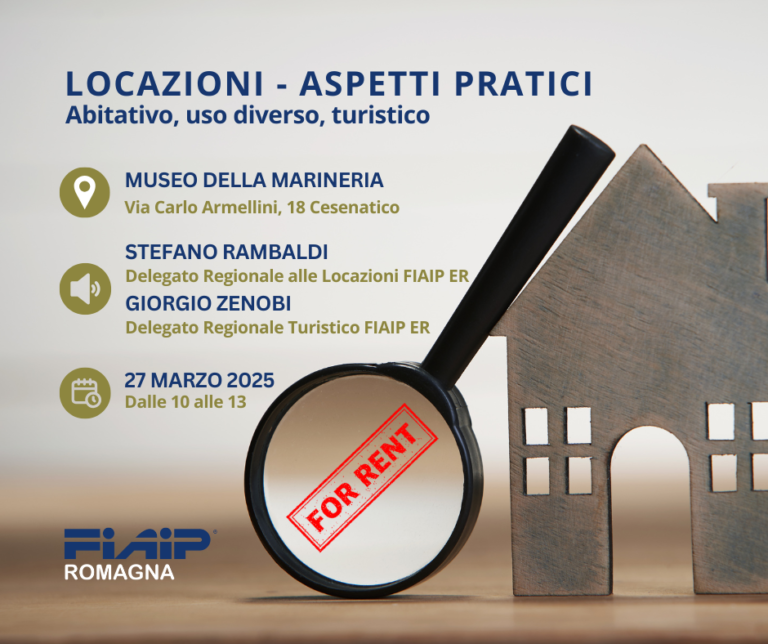 Scopri di più sull'articolo ROMAGNA – 27/03/2025 | Locazioni – aspetti pratici – abitativo, uso diverso, turistico