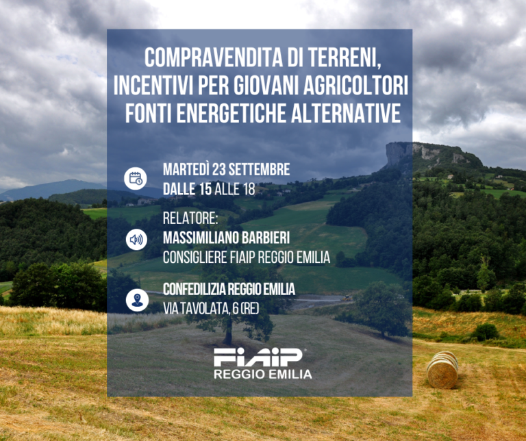 Scopri di più sull'articolo REGGIO EMILIA – 23/09/2025 | Compravendita di Terreni Agricoli 3.0