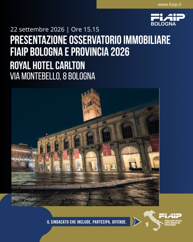Scopri di più sull'articolo A Bologna Fiaip presenta l’Osservatorio Immobiliare | 22 Settembre 2026