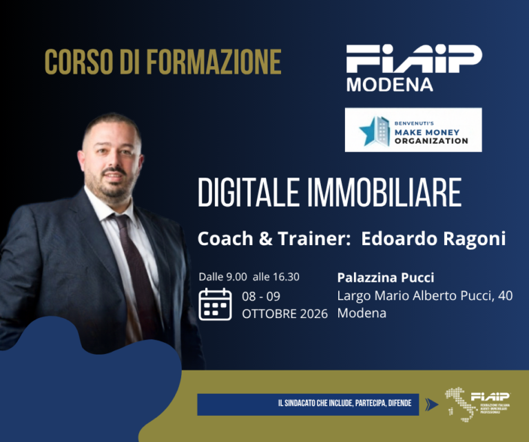 Scopri di più sull'articolo MODENA – 8 – 9/10/2026 | Digitale Immobiliare